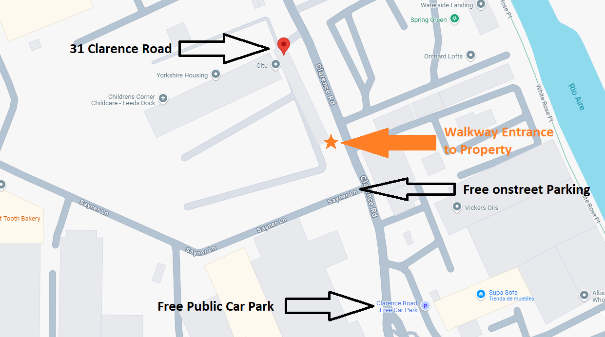 Getting here annotated map