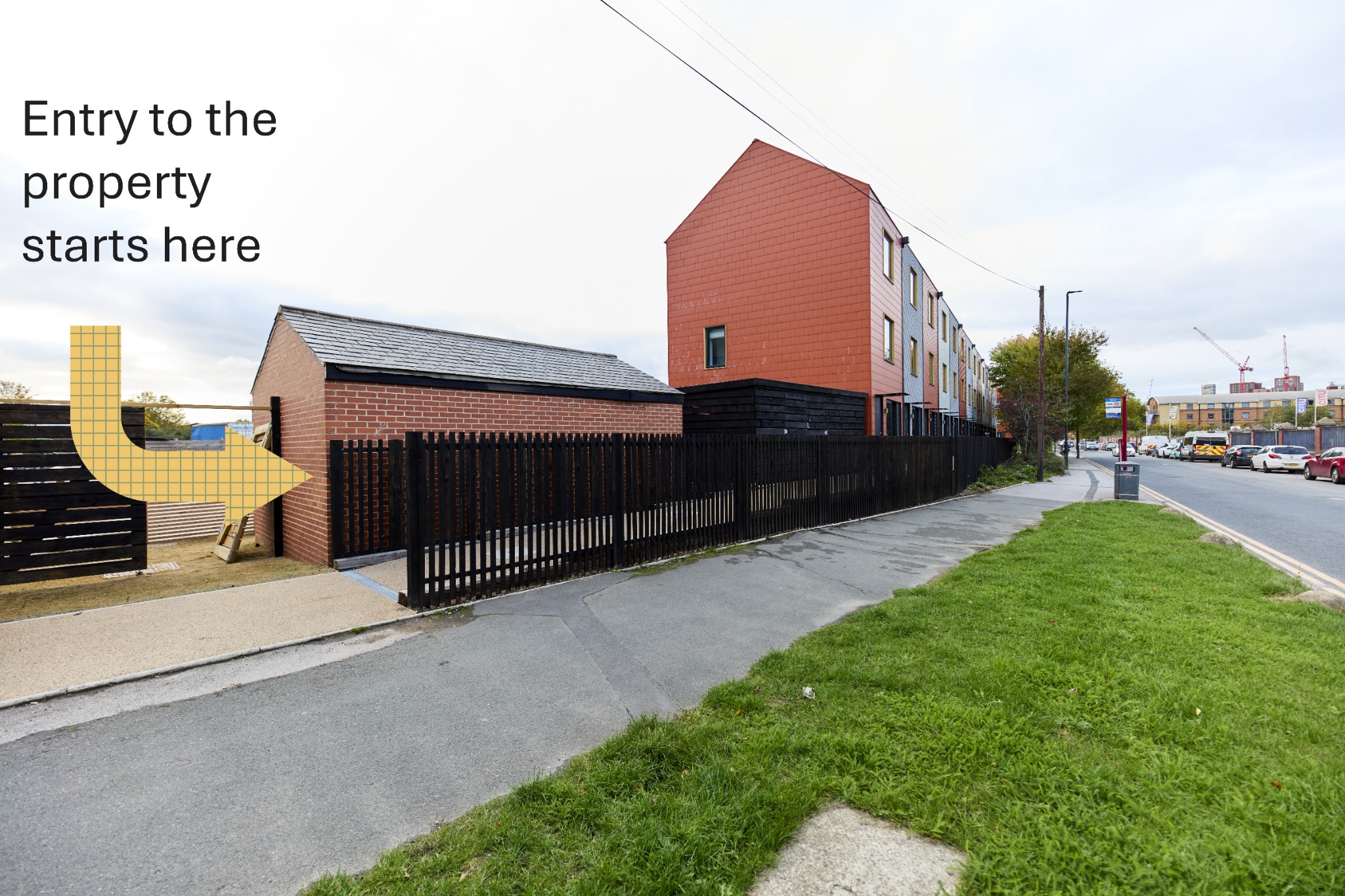 Entry to the property starts here